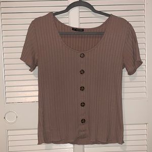 Cute Dark Tan/Light Brown Top